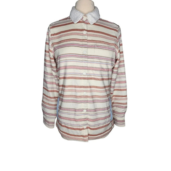 Orville Multicolir Sherpa Fleece Lined Shirt Jacket Shacket Size Small - Picture 1 of 16